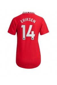 Fotbalové Dres Manchester United Christian Eriksen #14 Dámské Domácí Oblečení 2022-23 Krátký Rukáv